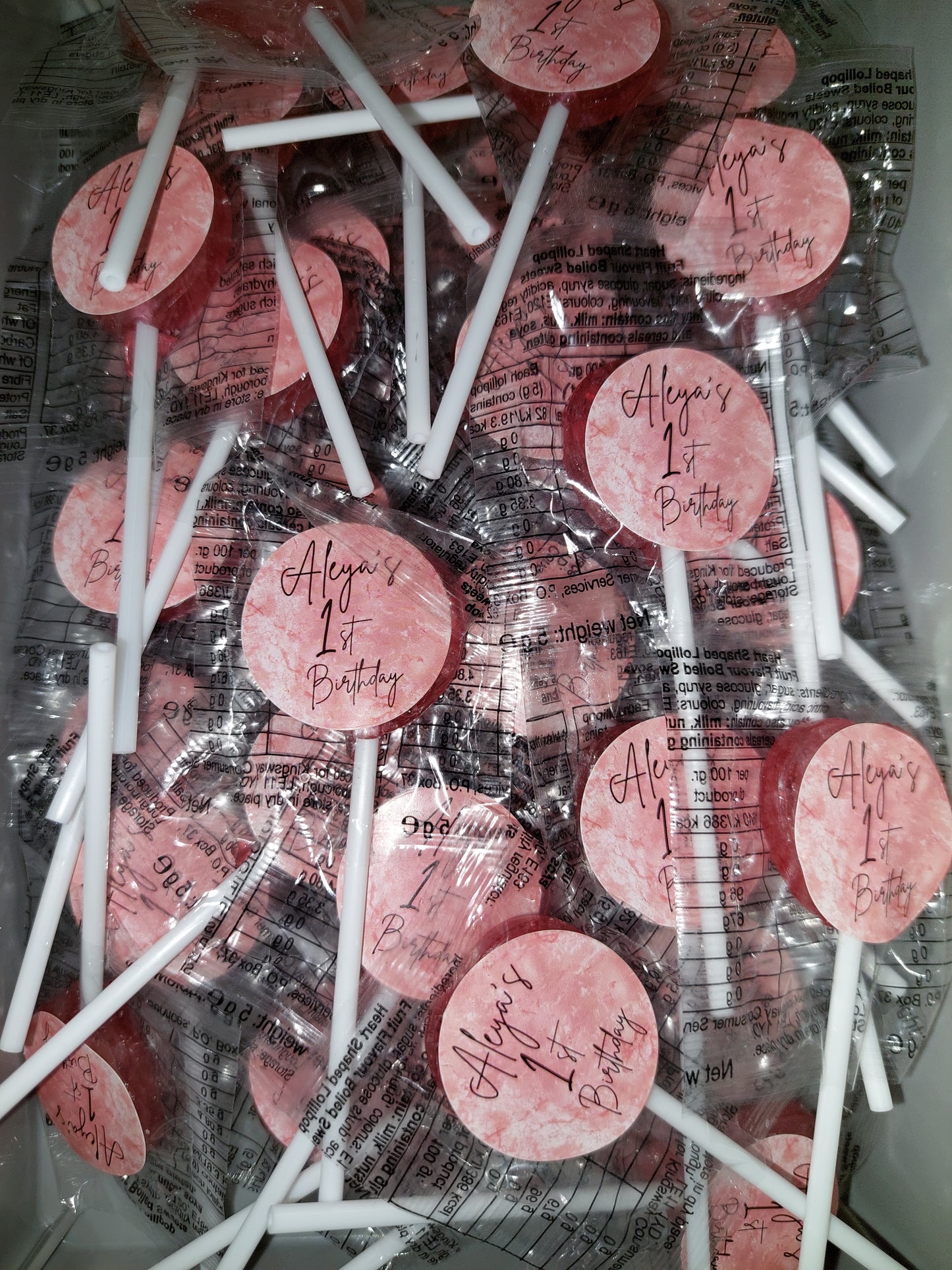 STICKERS ONLY | Personalised Birthday Lollipop Stickers | Love Heart Lollipop Stickers | Personalised Sweet Stickers | Party Favour Stickers