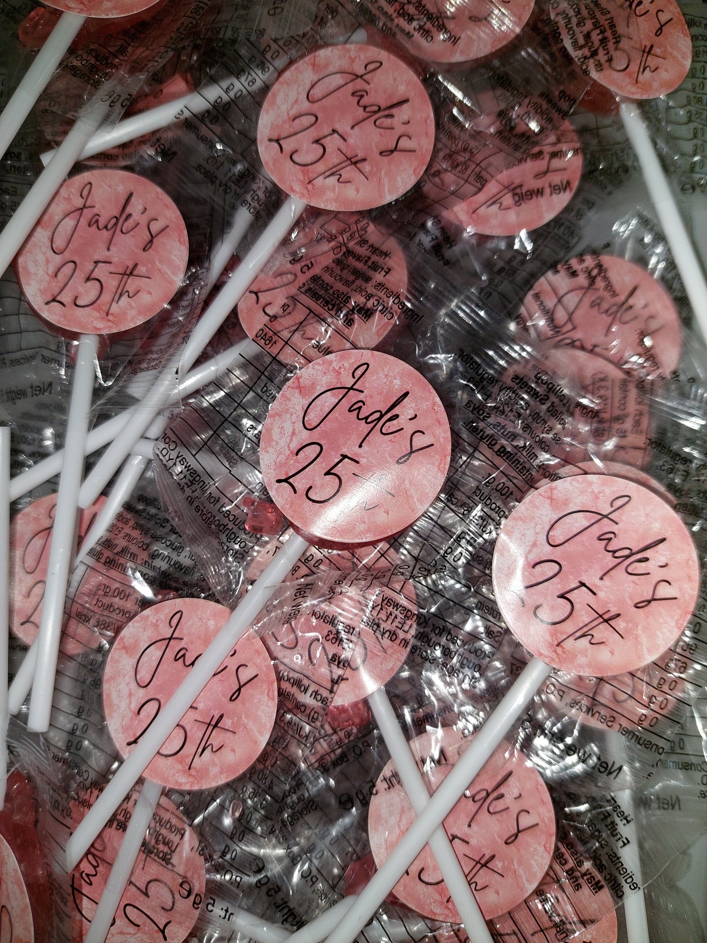 STICKERS ONLY | Personalised Birthday Lollipop Stickers | Love Heart Lollipop Stickers | Personalised Sweet Stickers | Party Favour Stickers