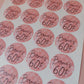 Blush Pink Birthday Stickers | Sticker Sheet 45mm Circles | Party Stickers | Circle Stickers | Sticker Sheet