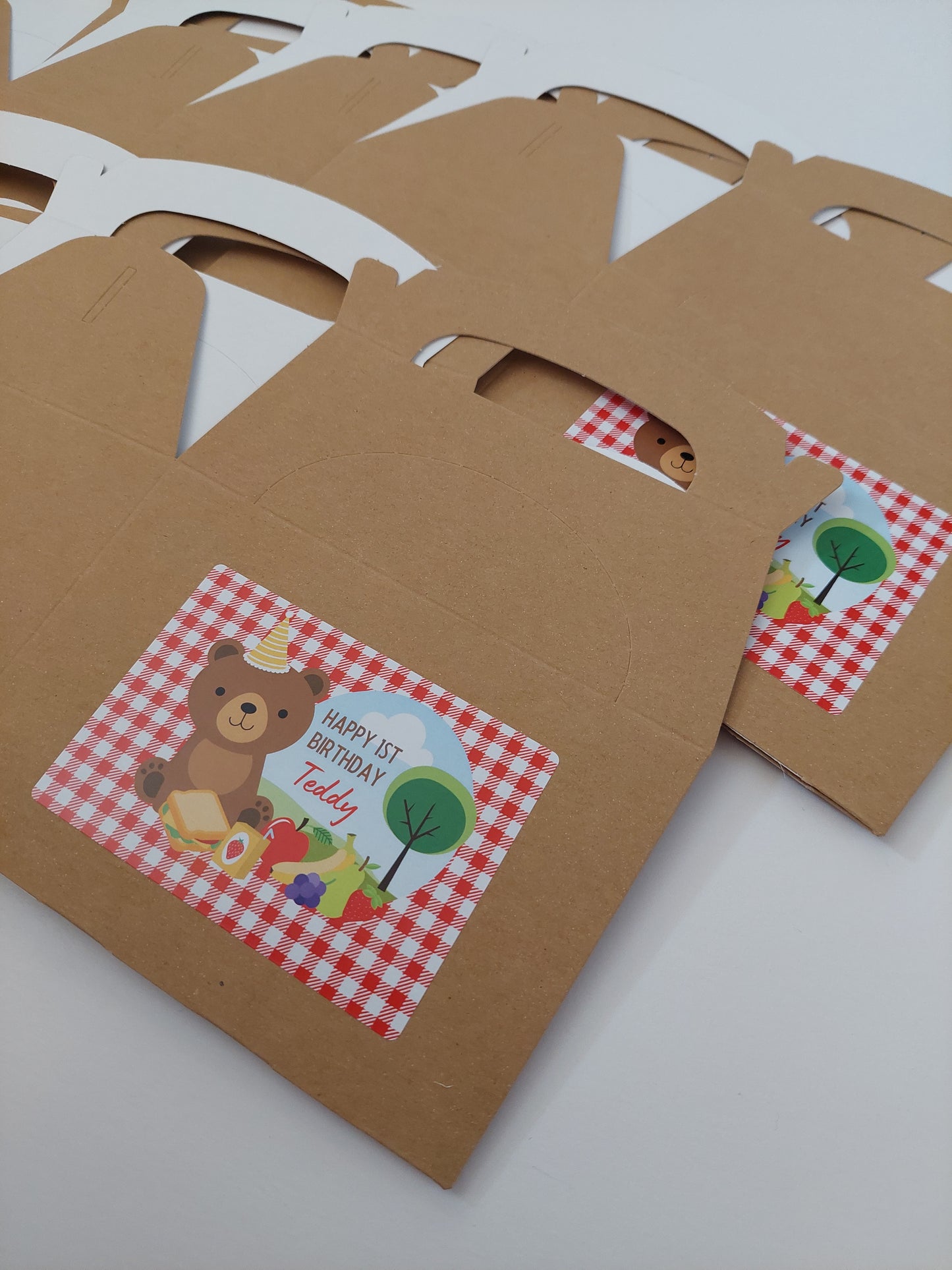 Party Boxes | Teddy Bear Picnic Party Boxes | Teddy Bear Picnic Party | Teddy Bear Party Decor | Party Bags