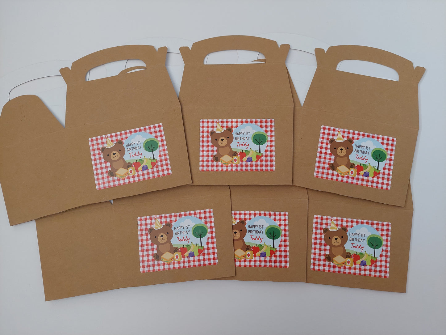 Party Boxes | Teddy Bear Picnic Party Boxes | Teddy Bear Picnic Party | Teddy Bear Party Decor | Party Bags