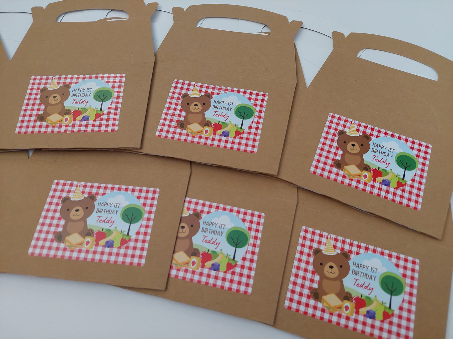 Party Boxes | Teddy Bear Picnic Party Boxes | Teddy Bear Picnic Party | Teddy Bear Party Decor | Party Bags