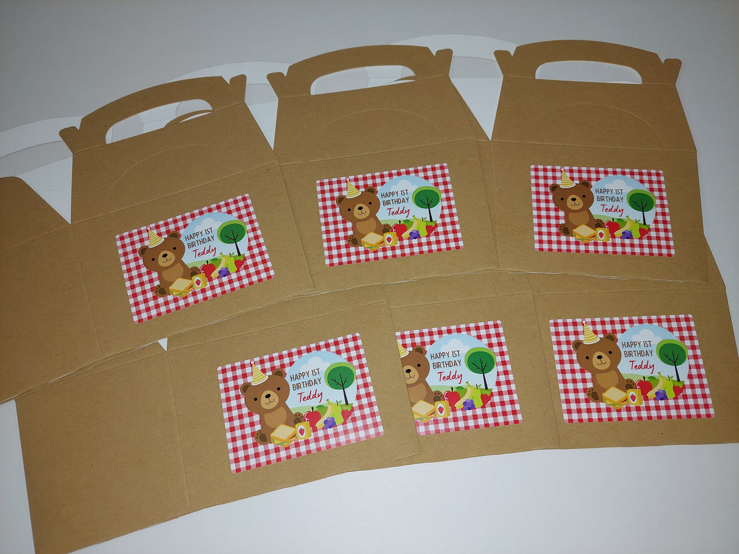 Party Boxes | Teddy Bear Picnic Party Boxes | Teddy Bear Picnic Party | Teddy Bear Party Decor | Party Bags