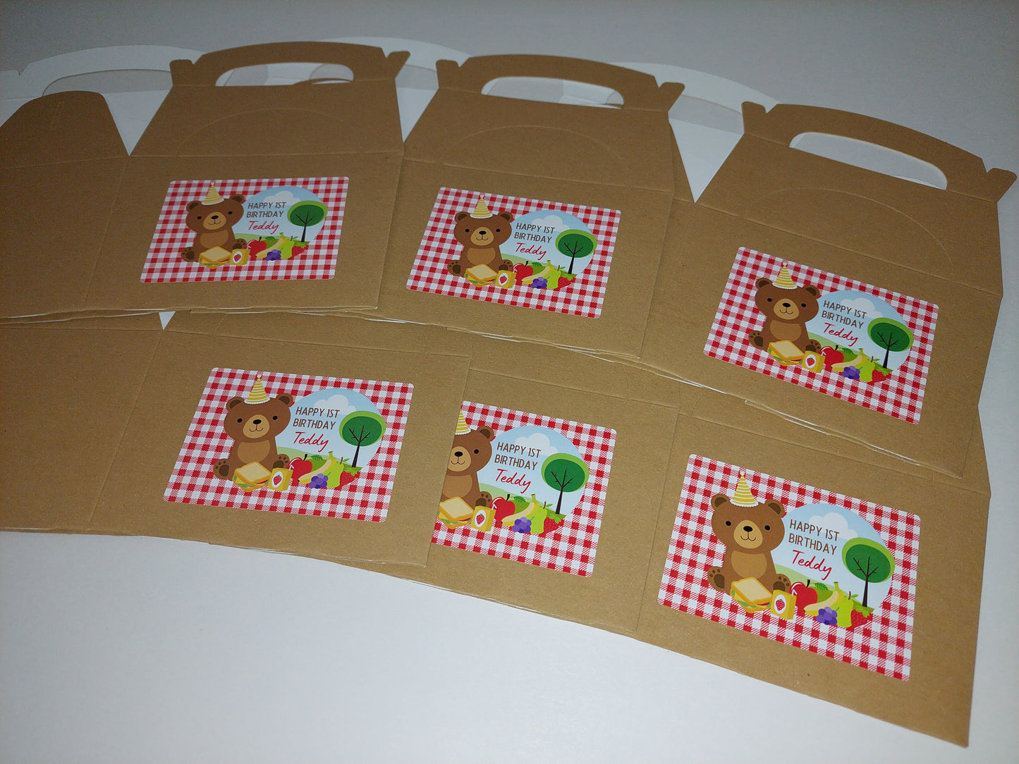 Party Boxes | Teddy Bear Picnic Party Boxes | Teddy Bear Picnic Party | Teddy Bear Party Decor | Party Bags