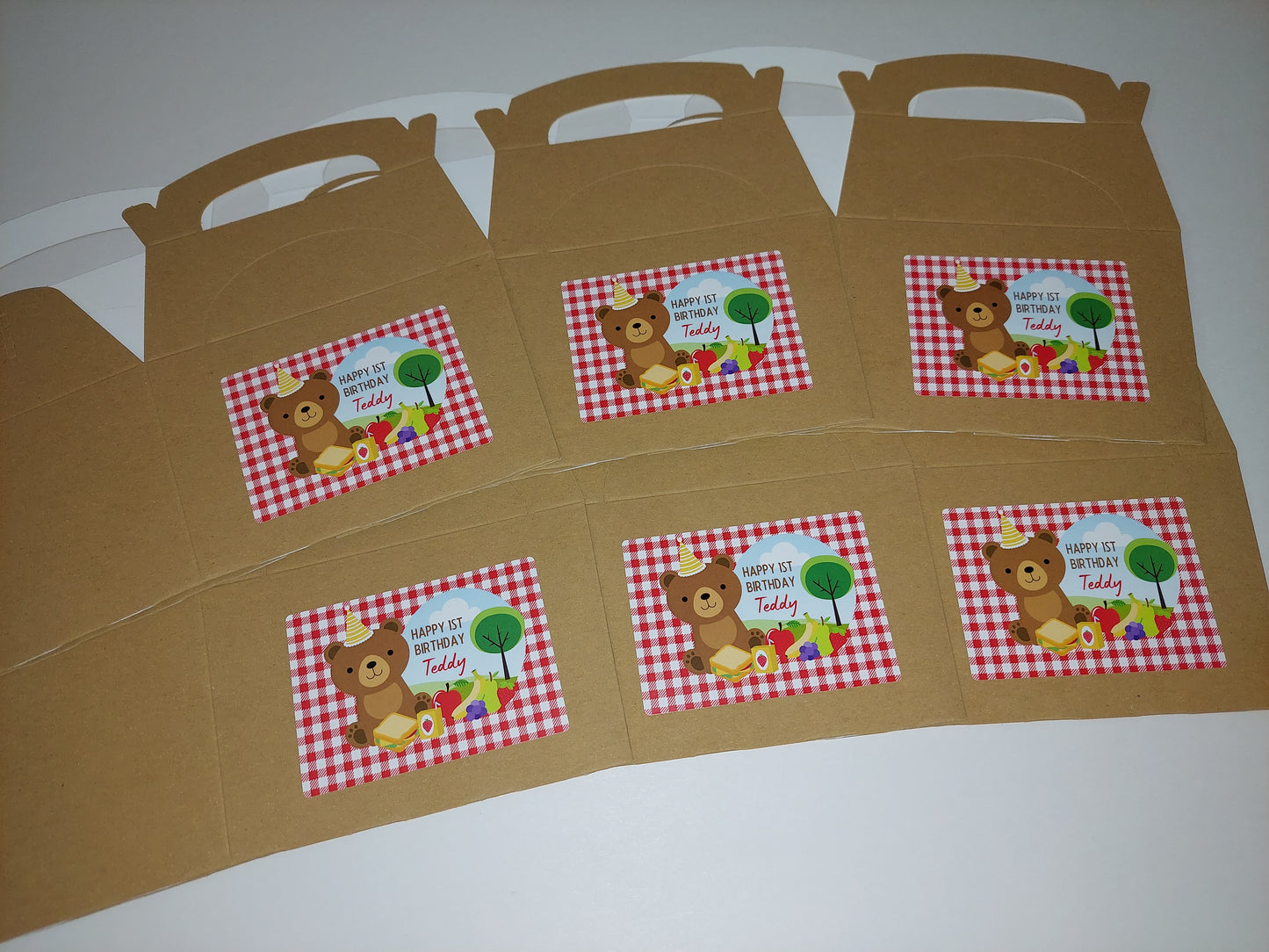 Party Boxes | Teddy Bear Picnic Party Boxes | Teddy Bear Picnic Party | Teddy Bear Party Decor | Party Bags