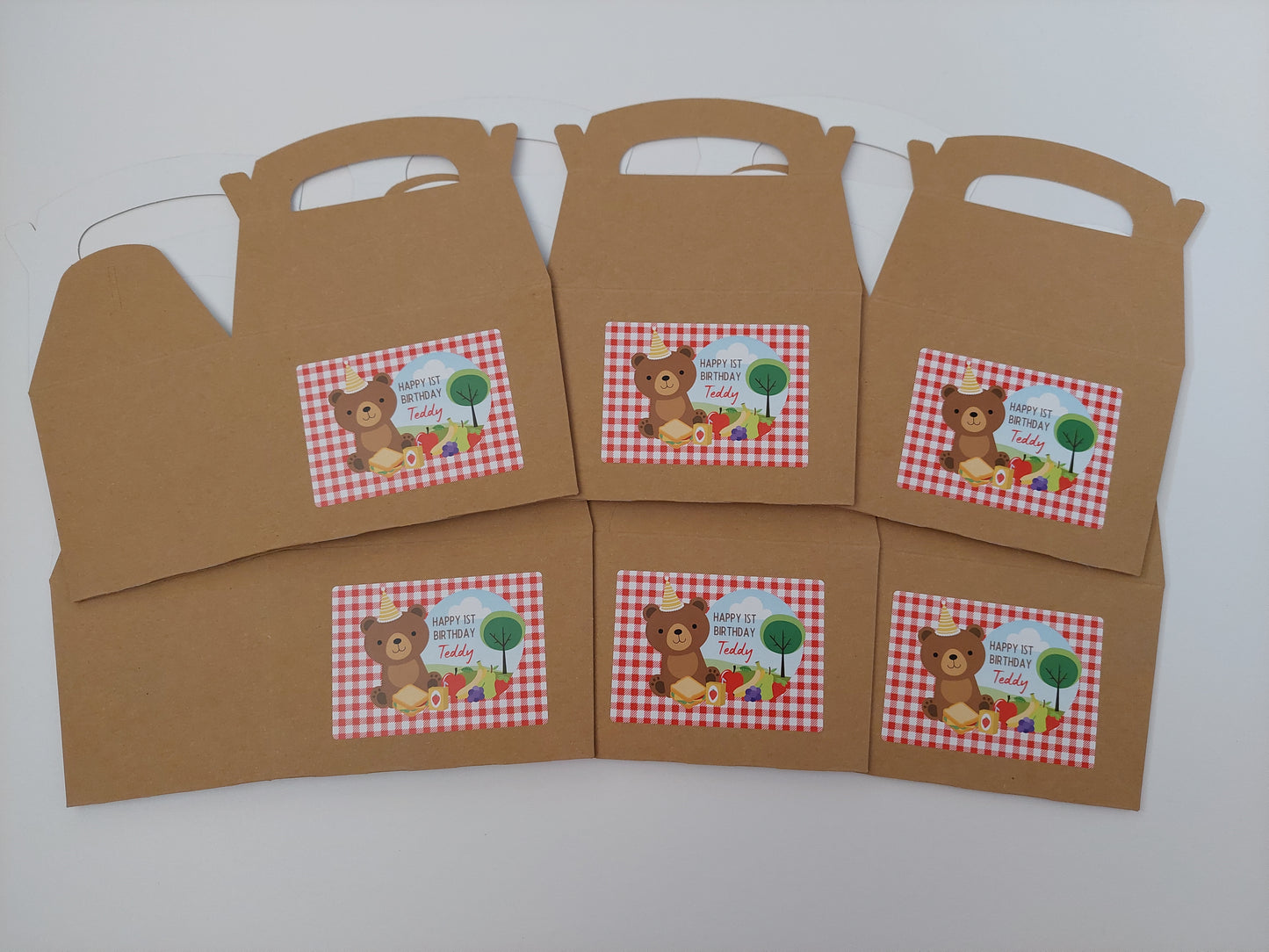 Party Boxes | Teddy Bear Picnic Party Boxes | Teddy Bear Picnic Party | Teddy Bear Party Decor | Party Bags