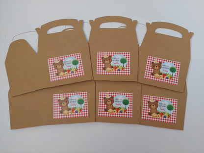 Party Boxes | Teddy Bear Picnic Party Boxes | Teddy Bear Picnic Party | Teddy Bear Party Decor | Party Bags