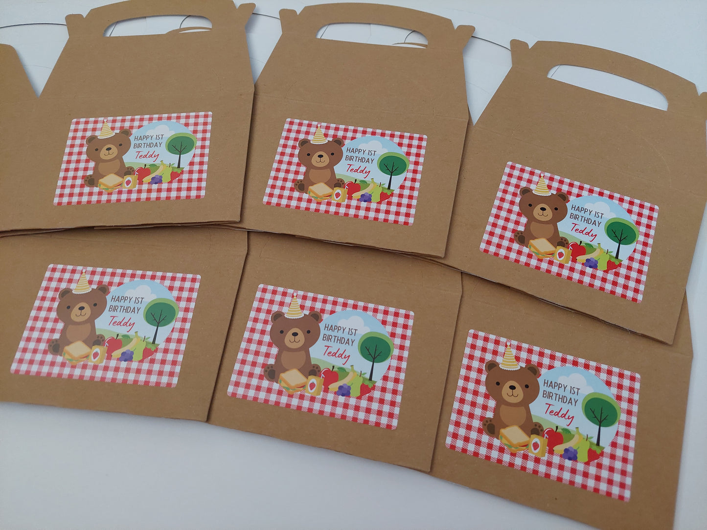 Party Boxes | Teddy Bear Picnic Party Boxes | Teddy Bear Picnic Party | Teddy Bear Party Decor | Party Bags