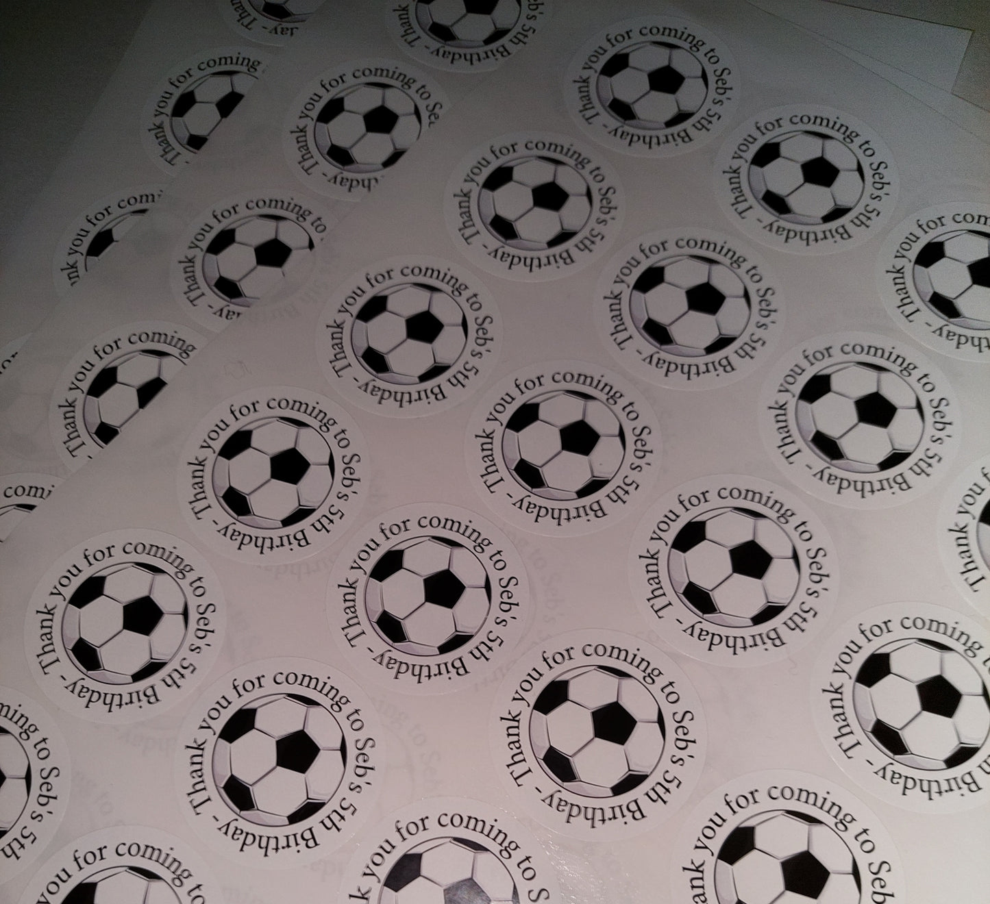 Football Birthday Stickers | Various Sizes | Football Party Supplies | Football Party Theme