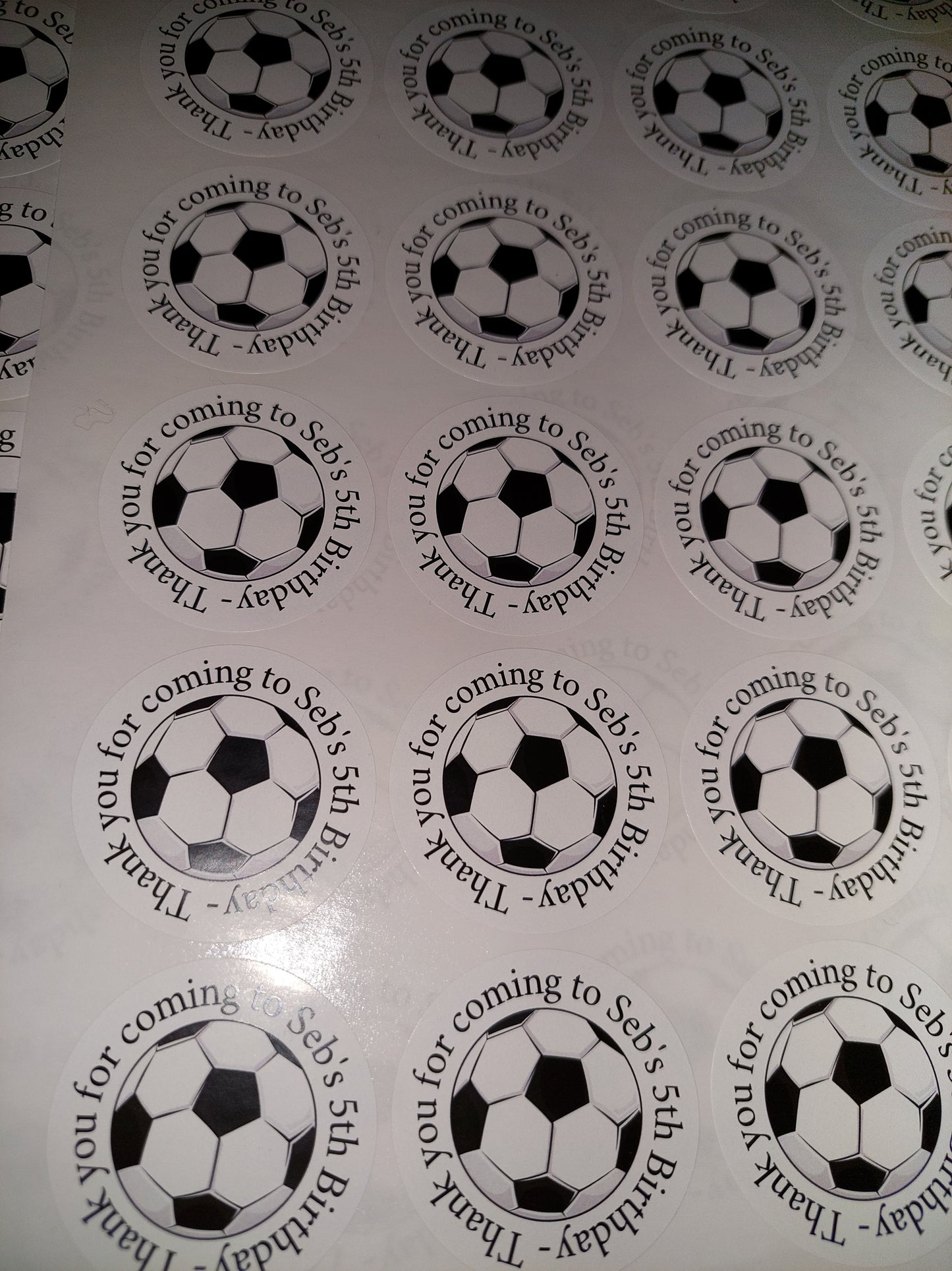 Football Birthday Stickers | Various Sizes | Football Party Supplies | Football Party Theme