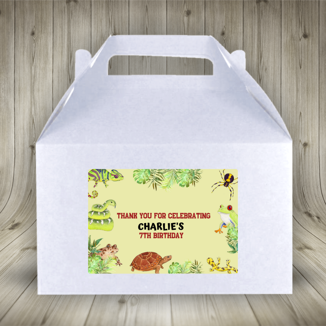 Reptile Party Boxes | Party Boxes | Reptile Party | Reptile Party Decor | Party Bags