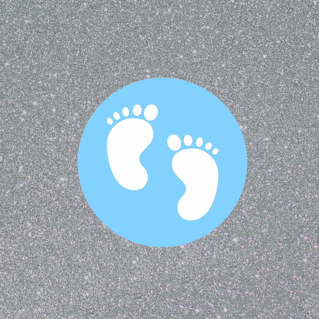 Blue Baby Footprint Stickers | Various Sizes | Baby Shower Party Stickers | Baby Shower Stickers