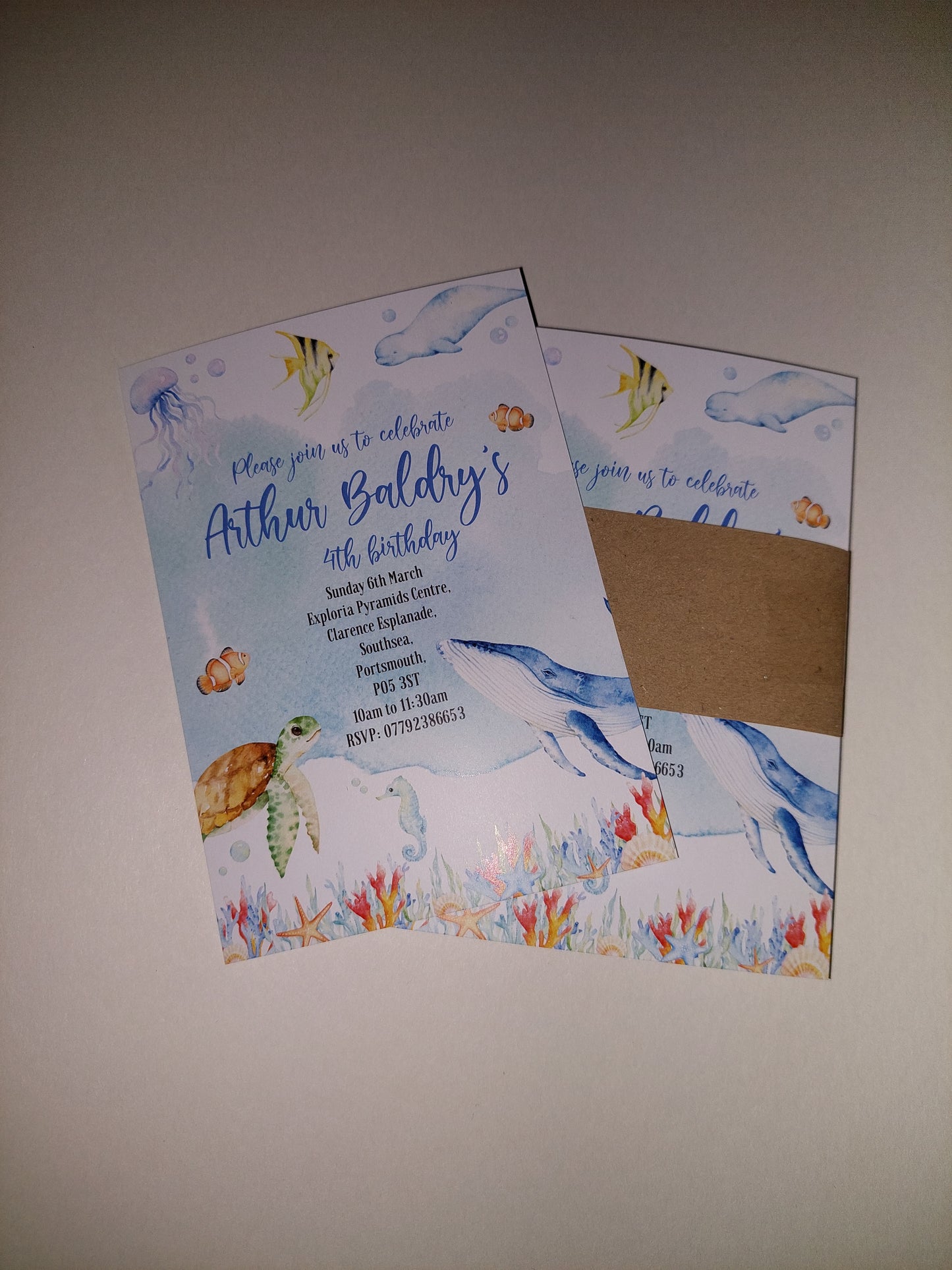 Under The Sea Party Invitations | A6 Invites | Under The Sea Theme Invitations | Party Invitations