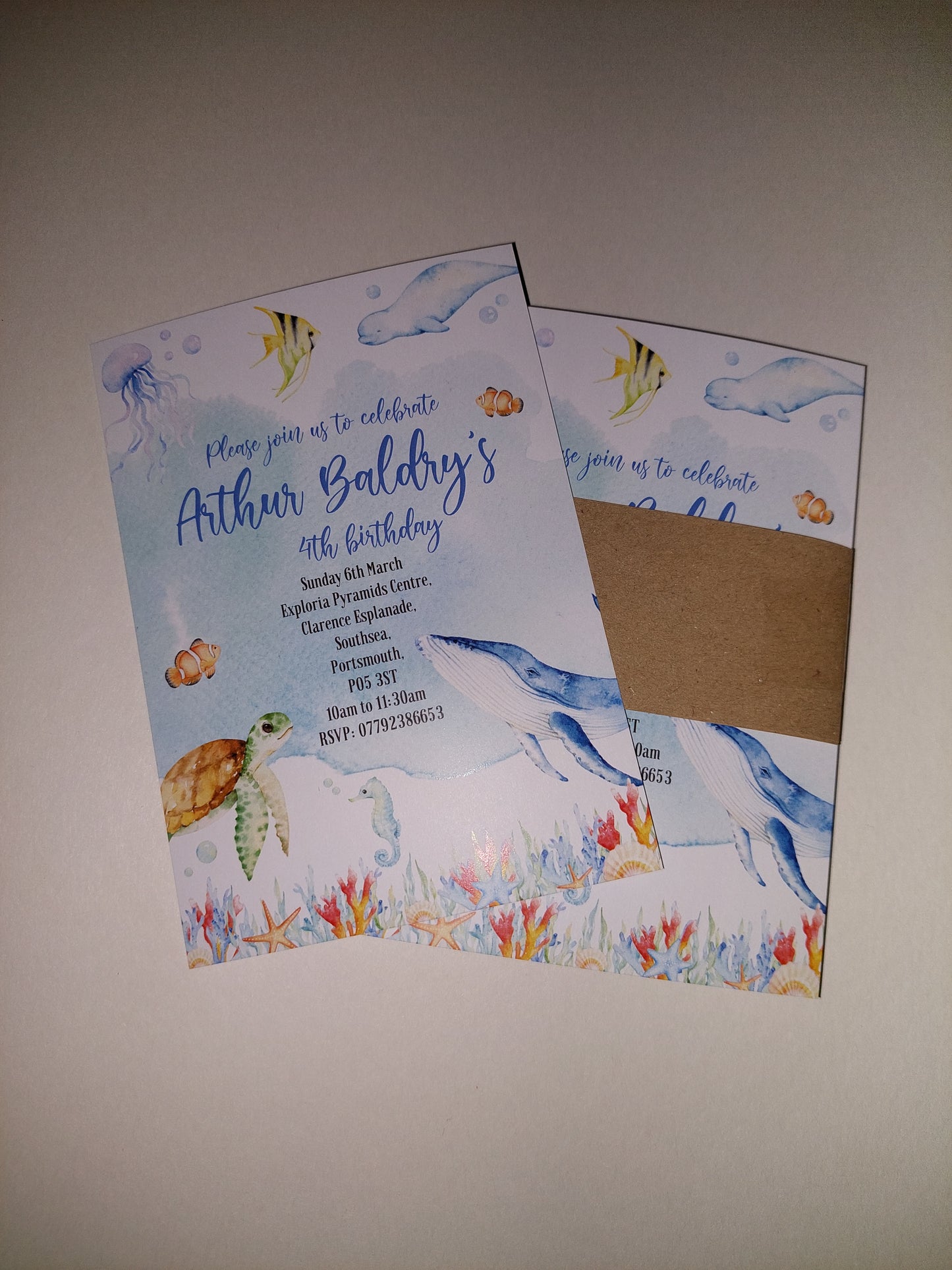 Under The Sea Party Invitations | A6 Invites | Under The Sea Theme Invitations | Party Invitations