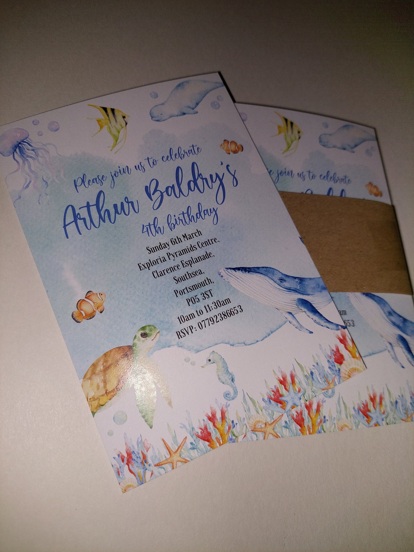 Under The Sea Party Invitations | A6 Invites | Under The Sea Theme Invitations | Party Invitations
