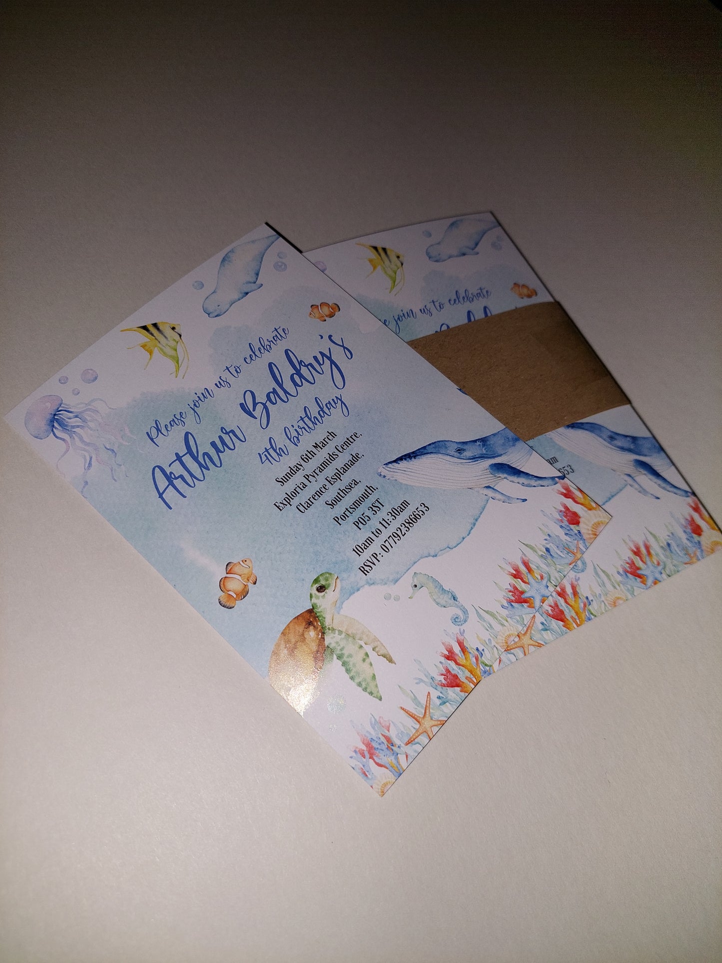 Under The Sea Party Invitations | A6 Invites | Under The Sea Theme Invitations | Party Invitations