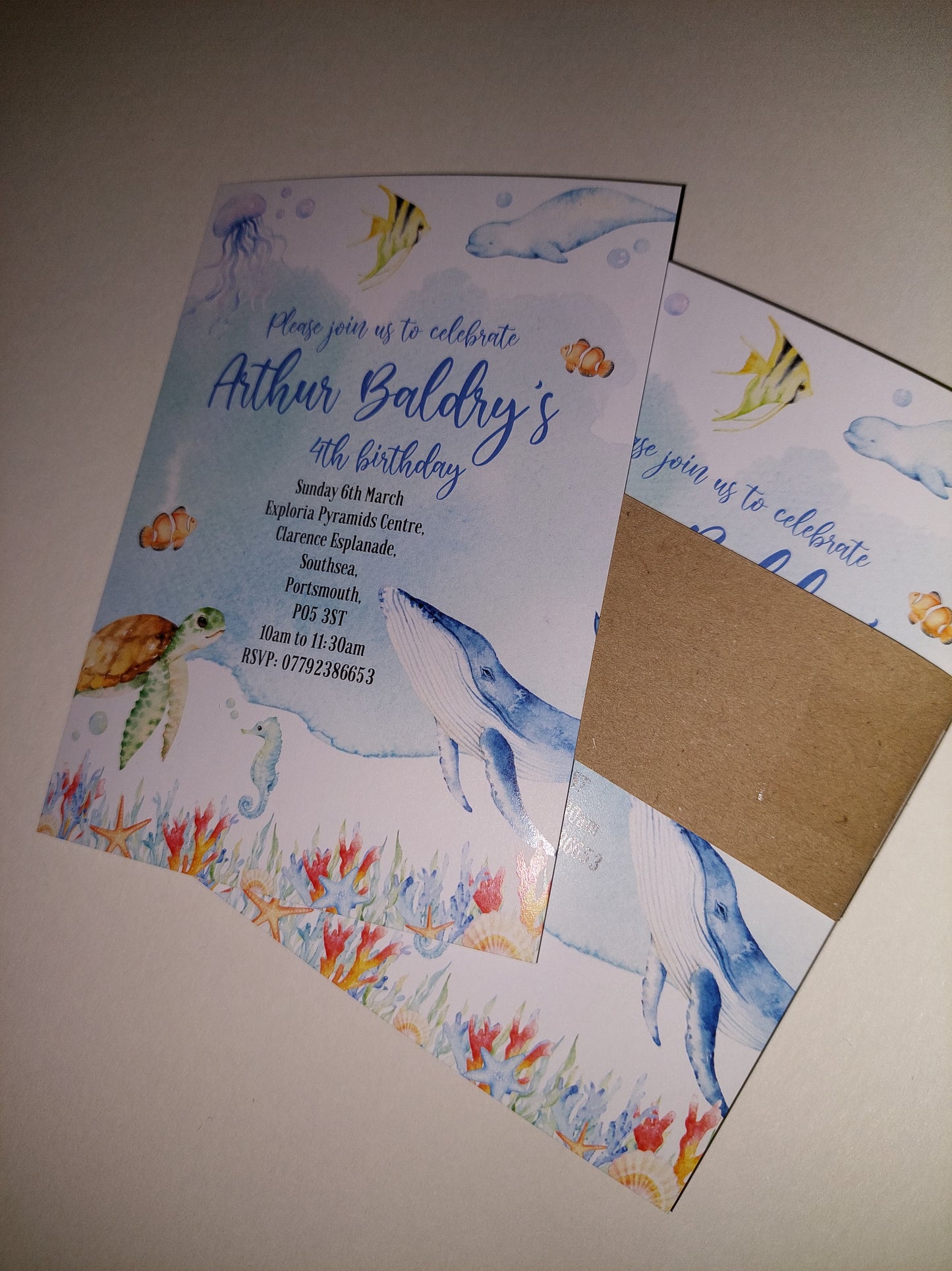 Under The Sea Party Invitations | A6 Invites | Under The Sea Theme Invitations | Party Invitations