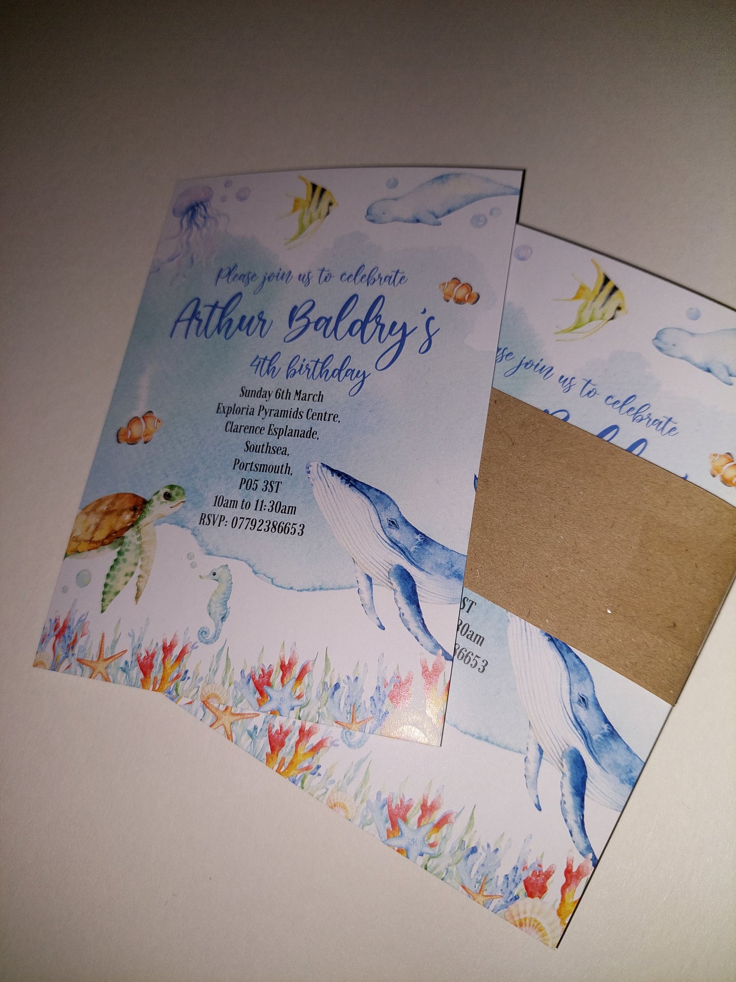 Under The Sea Party Invitations | A6 Invites | Under The Sea Theme Invitations | Party Invitations