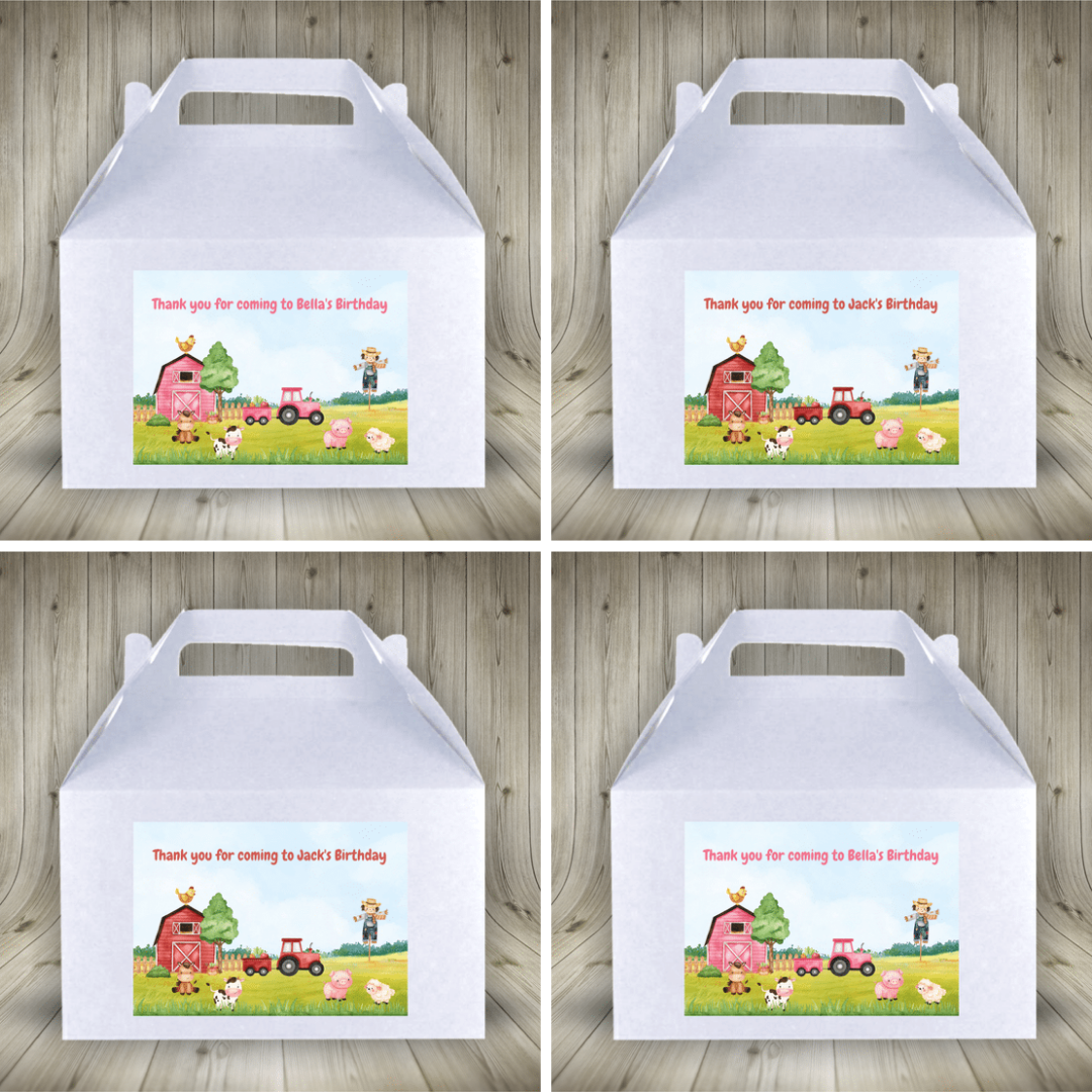 Party Boxes | Farm Animal Party Boxes | Farm Animal Party | Party Boxes | Farm Animal Party Decor | Party Bags