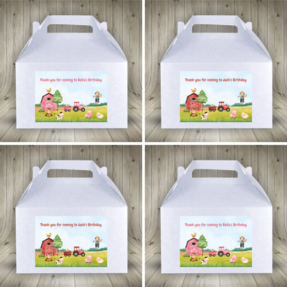Party Boxes | Farm Animal Party Boxes | Farm Animal Party | Party Boxes | Farm Animal Party Decor | Party Bags