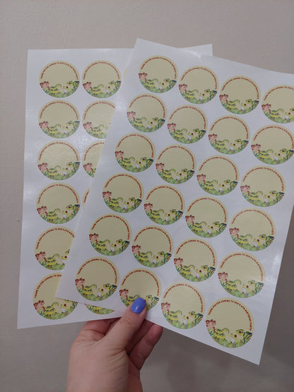 Personalised Reptile Party Stickers | Circle Stickers | Sticker Sheet | Party Stickers