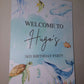 Under The Sea Welcome Board Sign | Personalised Birthday Board | Birthday Party Sign | A4, A3, A2