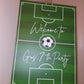 Football Pitch Welcome Board Sign | Personalised Birthday Board | Football Birthday Party Sign | A4, A3, A2