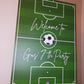Football Pitch Welcome Board Sign | Personalised Birthday Board | Football Birthday Party Sign | A4, A3, A2
