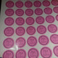 Pink Personalised Christening Stickers | Various Sizes | Event Birthday Party Stickers
