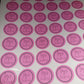 Pink Personalised Christening Stickers | Various Sizes | Event Birthday Party Stickers