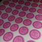 Pink Personalised Christening Stickers | Various Sizes | Event Birthday Party Stickers