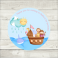 Noah's Ark Party Stickers | Circle Stickers | Sticker Sheet | Party Stickers | (Design 1)