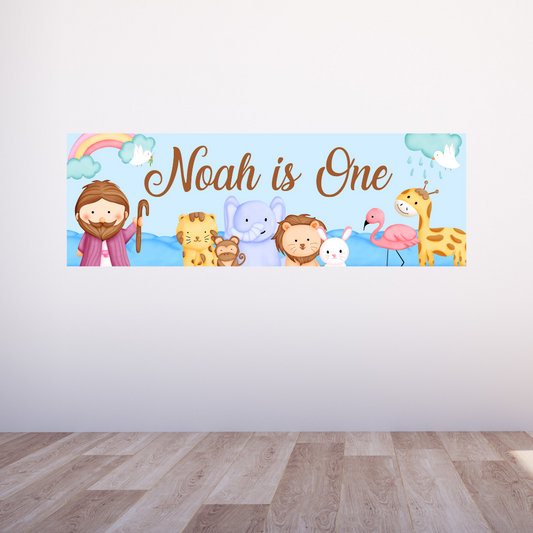 Noah's Ark Banner | Personalised Party Banner | Noah's Ark Party Theme