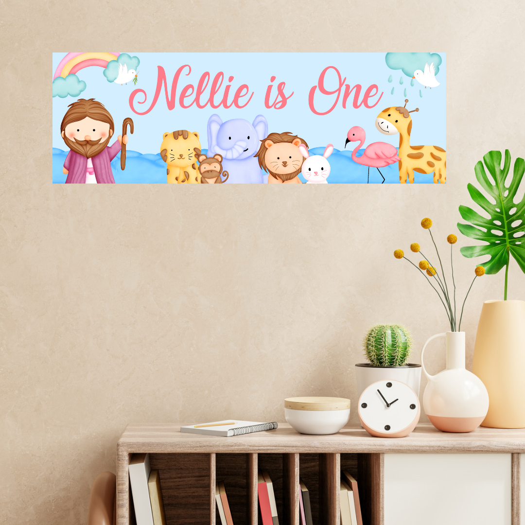 Noah's Ark Banner | Personalised Party Banner | Noah's Ark Party Theme