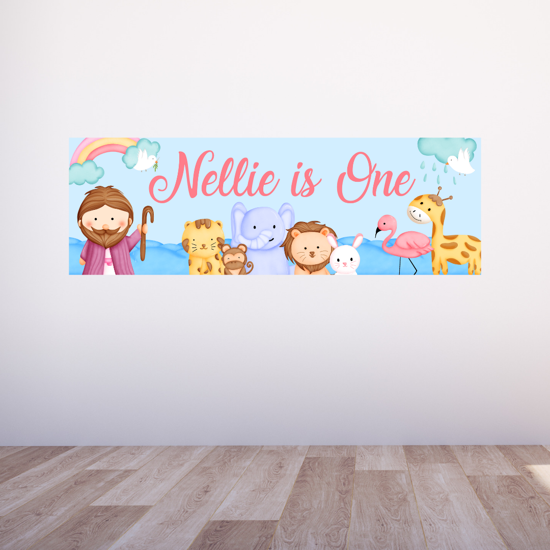 Noah's Ark Banner | Personalised Party Banner | Noah's Ark Party Theme