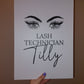 Lash Technician Salon Board Sign | Salon Board Backdrop | Eyelash Business Supplies