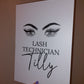 Lash Technician Salon Board Sign | Salon Board Backdrop | Eyelash Business Supplies
