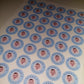 Blue Personalised Photo Stickers | Various Sizes | Party Stickers | Event Stickers