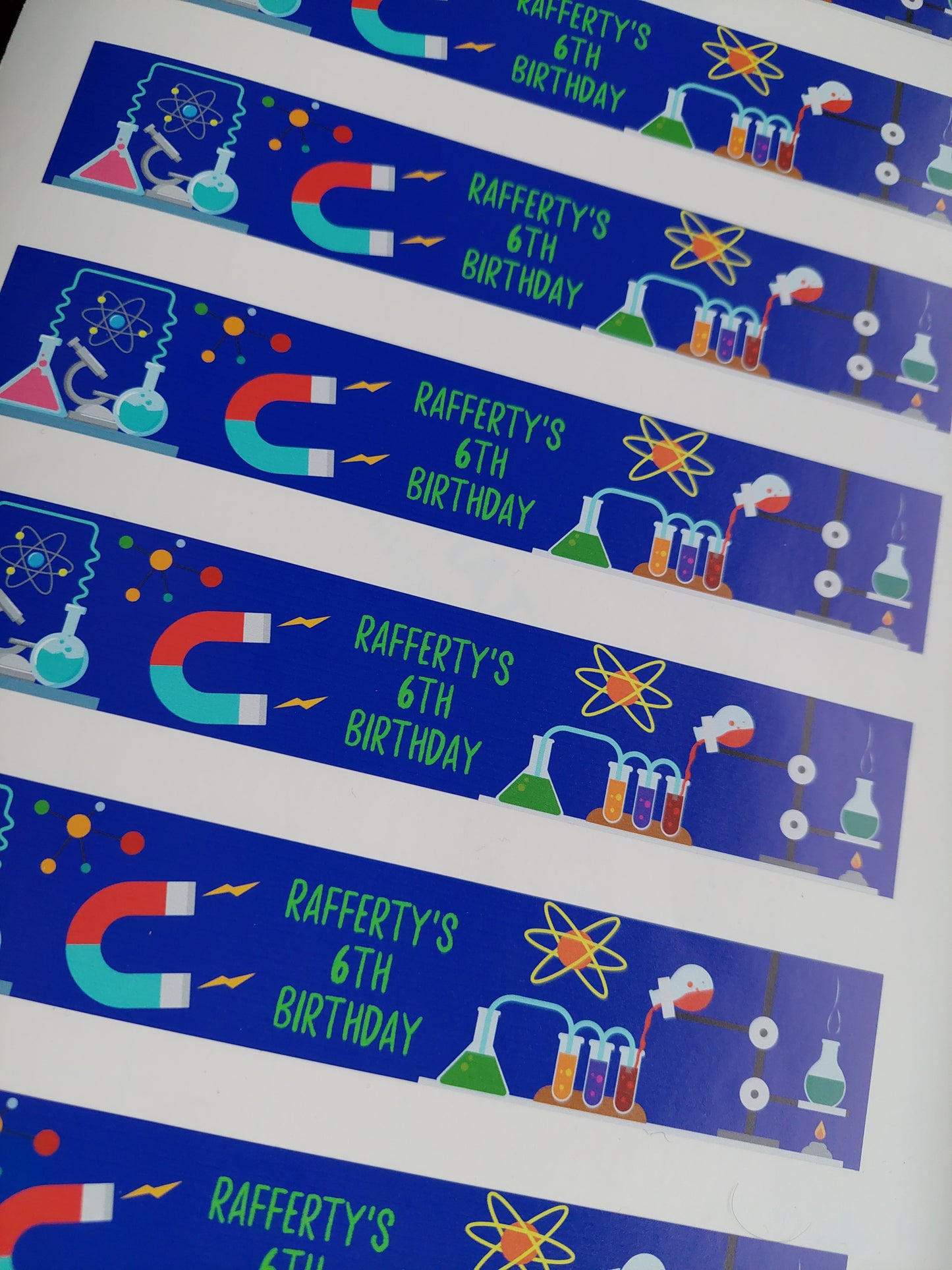 Juice Bottle Labels | Science Party Labels | Water Bottle Stickers | Science Party | Party Stickers