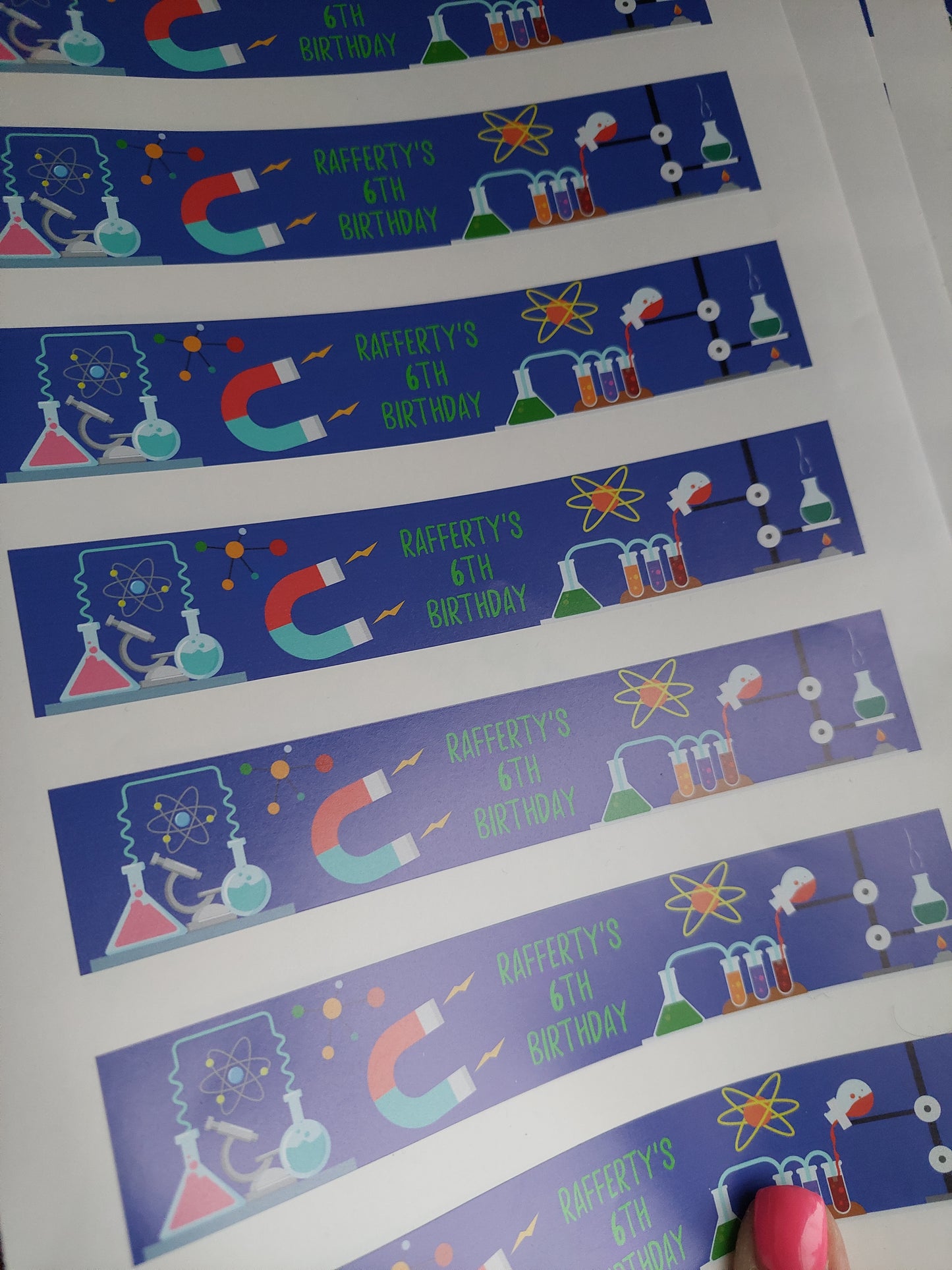 Juice Bottle Labels | Science Party Labels | Water Bottle Stickers | Science Party | Party Stickers