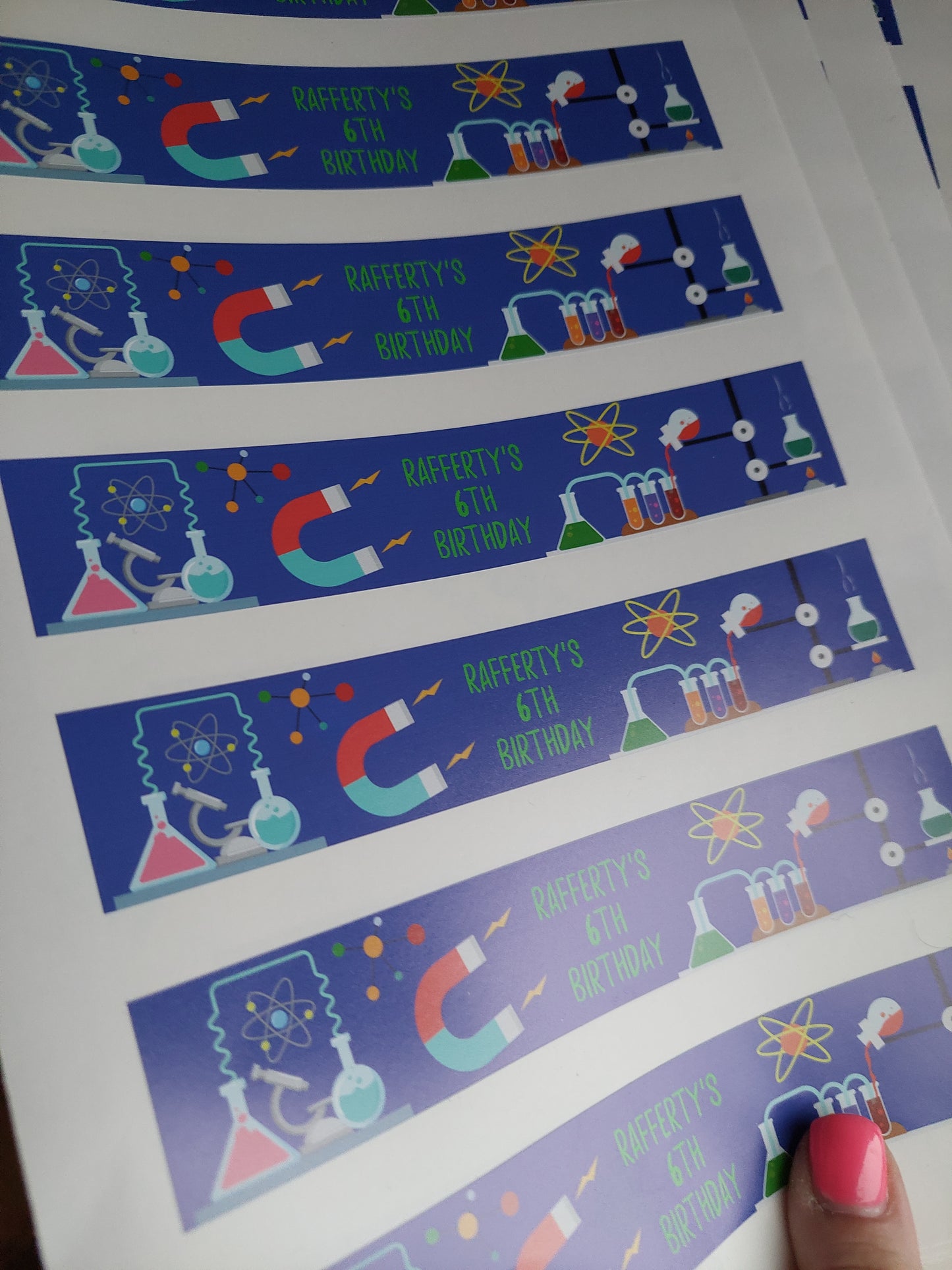 Juice Bottle Labels | Science Party Labels | Water Bottle Stickers | Science Party | Party Stickers
