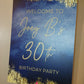 Navy Blue & Gold Welcome Board Sign | Personalised Birthday Board | Birthday Party Sign | A4, A3, A2