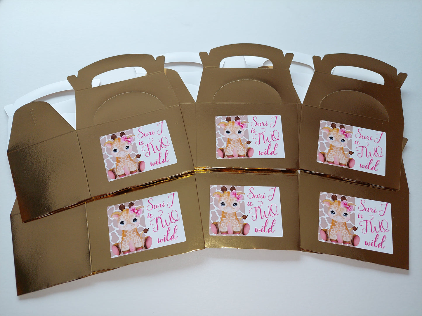 Giraffe Theme Party Boxes | Party Boxes | Giraffe Party | Giraffe Party Decor | Party Bags