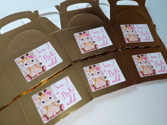 Giraffe Theme Party Boxes | Party Boxes | Giraffe Party | Giraffe Party Decor | Party Bags