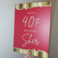 Red & Gold Welcome Board Sign | Personalised Birthday Board | Birthday Party Sign | A4, A3, A2