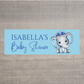 Blue Elephant Crown Banner | Personalised Baby Shower Party, Birthday Banner | Baby Shower, Birthday Party Theme