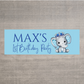 Blue Elephant Crown Banner | Personalised Baby Shower Party, Birthday Banner | Baby Shower, Birthday Party Theme