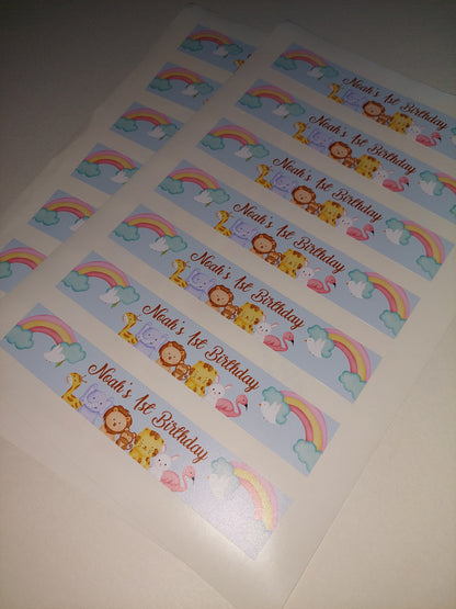 Juice Bottle Labels | Noah's Ark Labels | Water Bottle Stickers | Noah's Ark Party | Party Stickers