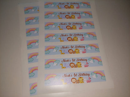 Juice Bottle Labels | Noah's Ark Labels | Water Bottle Stickers | Noah's Ark Party | Party Stickers