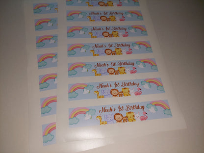 Juice Bottle Labels | Noah's Ark Labels | Water Bottle Stickers | Noah's Ark Party | Party Stickers